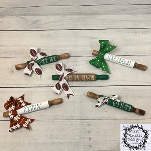 Football mini wood rolling pin/ tiered tray decor/ football decor/ football/football tier tray/ football season/ fall tier tray/ game day