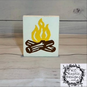 Campfire wood sign/ S’more decor/ wood decor/ wood sign/ tier tray decor