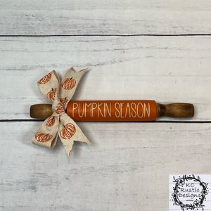 Fall mini wood rolling pin/ pumpkin season/tiered tray decor/ fall decor/pumpkin spice