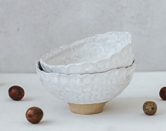 White bowl, Merenok ceramics, handmade