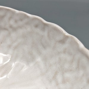 Concrete clay / White glaze bowl, Merenok ceramics, handmade image 5