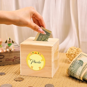 Cofrinho infantil com nome, cofrinho personalizado para meninas, cofrinho, caixa de madeira para dinheiro, presente de aniversário para bebês, cofrinho, jarra personalizada