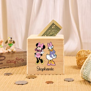 Minnie Maus Sparschwein, Daisy Duck Sparschwein für Baby Mädchen, Geburtstagsgeschenke für Kind, Benutzerdefinierte Spardose, Disney Spardose