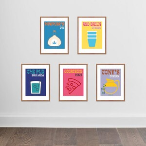 Set of 5 | Digital Download | Athens, Ohio University Bar Prints