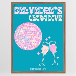 Pittsburgh, PA Barafdrukken | Belvedre&#39;s ultraduik | Digitale download