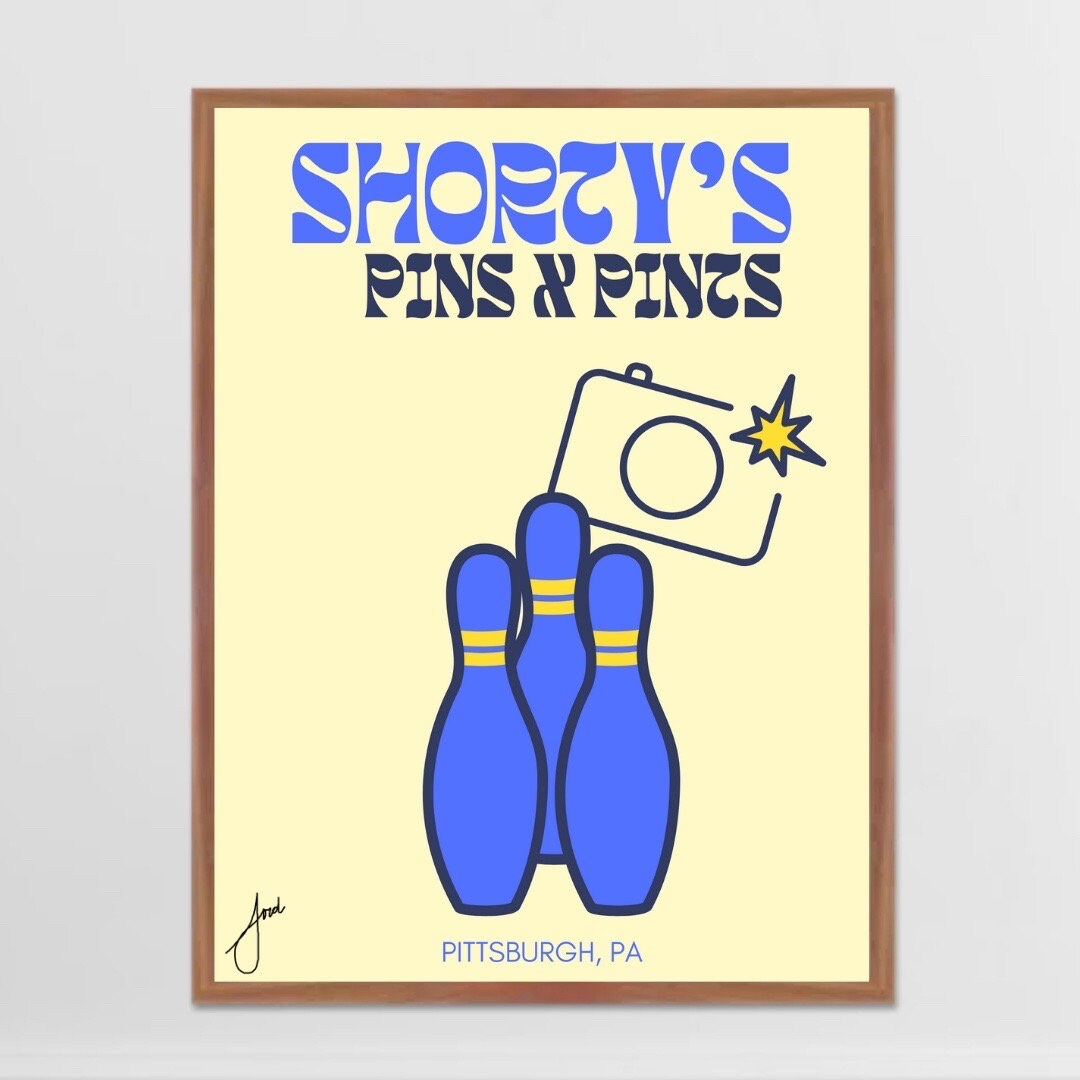 Pittsburgh Individual Prints Shorty's Pins and Pints Etsy