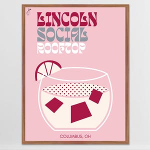 Columbus, Ohio Bar Prints | Lincoln Social Rooftop | Digital Download
