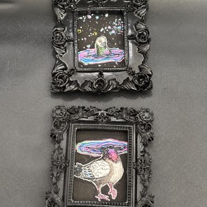 Mini Watercolor painting of “ Pigeon Portal” by BX