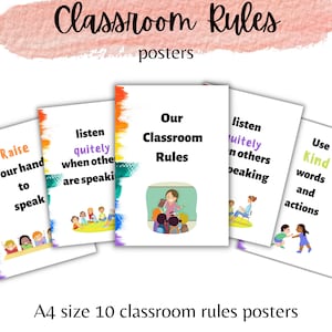 Classroom Rules Posters | Class Rules and Expectations | Classroom Decor