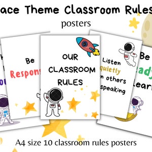 Space themed Classroom Rules | Class Rules and Expectations | Classroom Decor