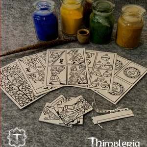 Colorea cartas medievales (Colorea, recorta y juega)