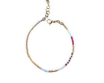 Colorful beaded bracelet made from Miyuki beads