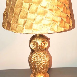 Stunning Gold Owl Lamp Etsy