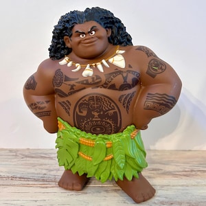 Figura de acción coleccionable de Disney Moana Maui de 8 pulgadas, juguete de plástico duro imagen 1