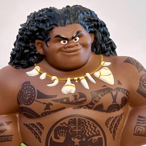 Figura de acción coleccionable de Disney Moana Maui de 8 pulgadas, juguete de plástico duro imagen 2