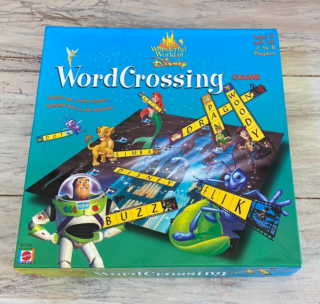 Vintage 2000 the Wonderful World of Disney Word Crossing Game