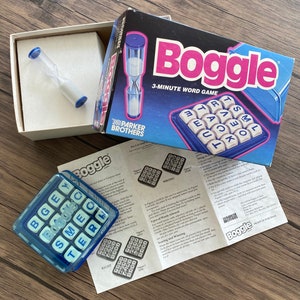 Vintage (1992) Boggle 3-Minute Word Game by Parker Brothers; No. 0384