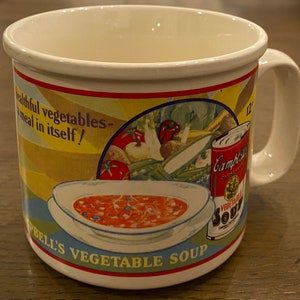 Vintage 1993 Campbell’s Vegetable Soup Mug by Westwood; 14 oz. Liquid Capacity (to the brim)