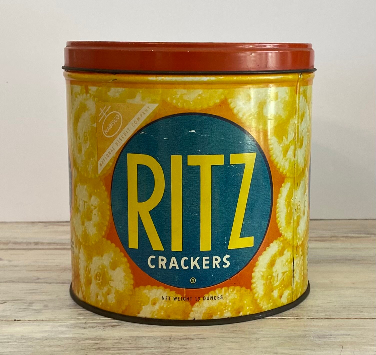 Antique RITZ Crackers Round Tin /container by Nabisco Etsy
