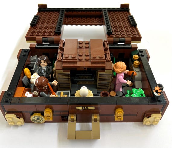Collectible LEGO Harry Potter Newt's Suitcase ONLY With Three Mini