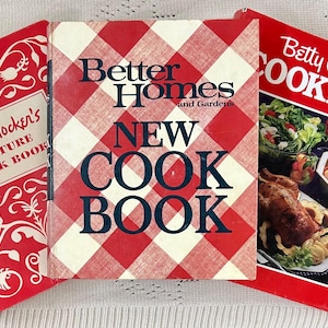 Vintage Selection of Betty Crockers and Better Homes and Gardens Hardcover Cook Books (Three Books Each Sold Separately)