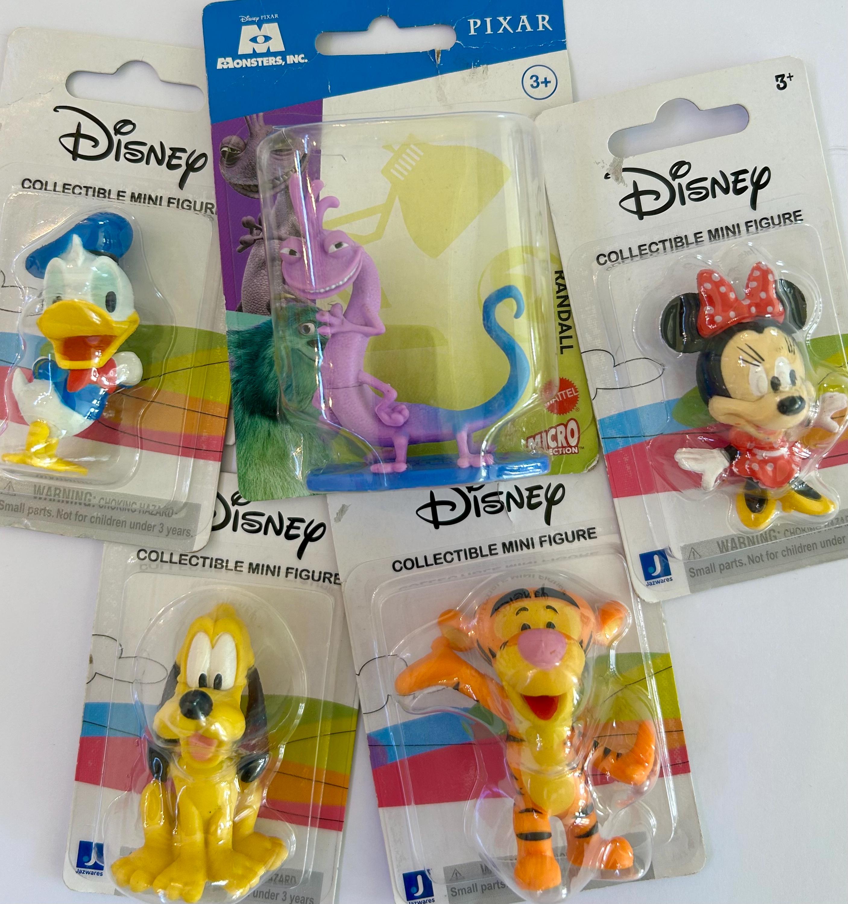Collectible Disney Pixar Miniature Figures Cake Toppers NIP Selection of Five 2 1/4-2 1/2” High
