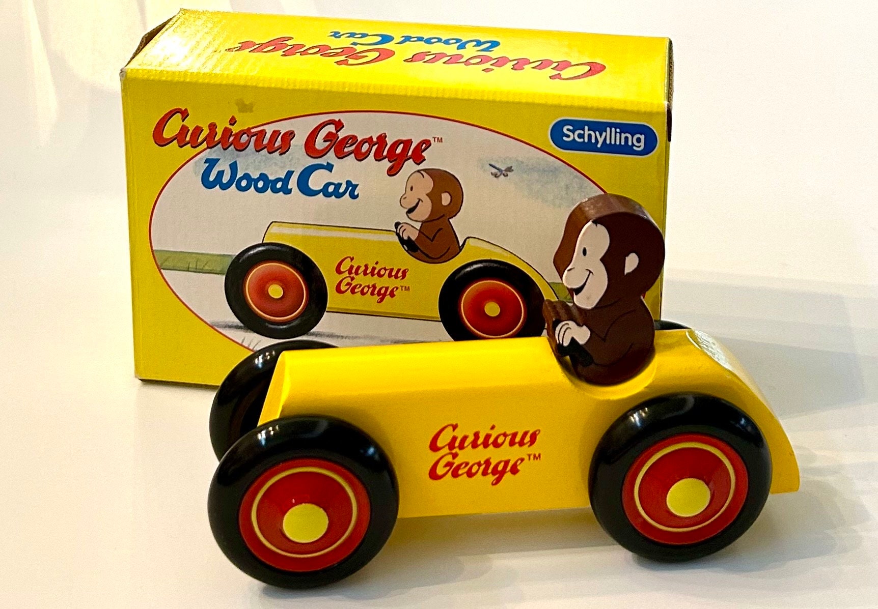 Curious George Wood car Curious George Wood car