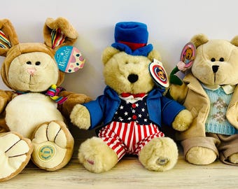 Collectible Starbucks Bearista Plush: Easter Bunny, 4th of July, Valentines