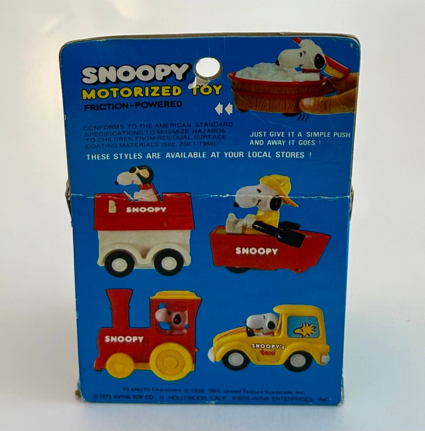 Snoopy Mini Diecast Surf Buggy Toy Car -- 1965 Vintage Aviva