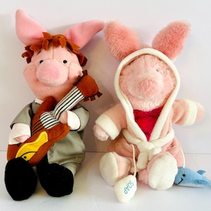 Vintage Disney Piglet Plush Soft Stuffed Toys Select from Two