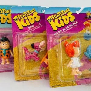 Vintage 1986 Selection of The Flintstone Kids Characters Freddy Wilma Dino NIP