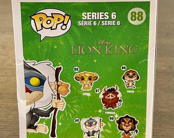 Collectible Funko Pop Disney the Lion King RAFIKI With Cane 88 Vinyl Figure in Original Package Etsy