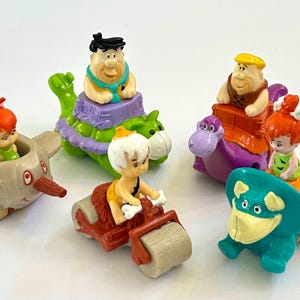 Vintage 1990s Selection of The Flintstones Kids Meal Character Plastic Toys (Each Sold Separately)