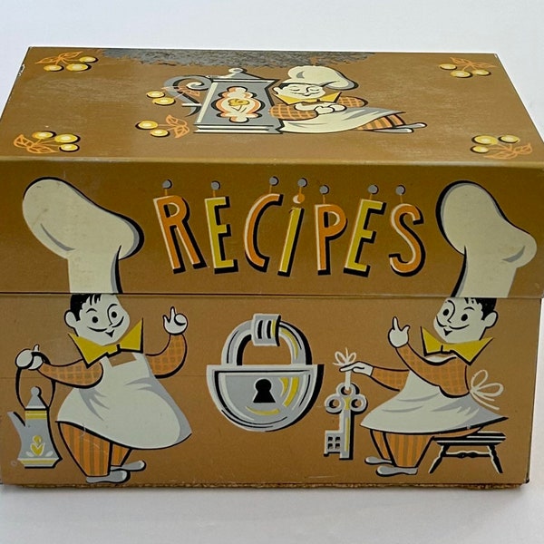 Metal Recipe Box Etsy