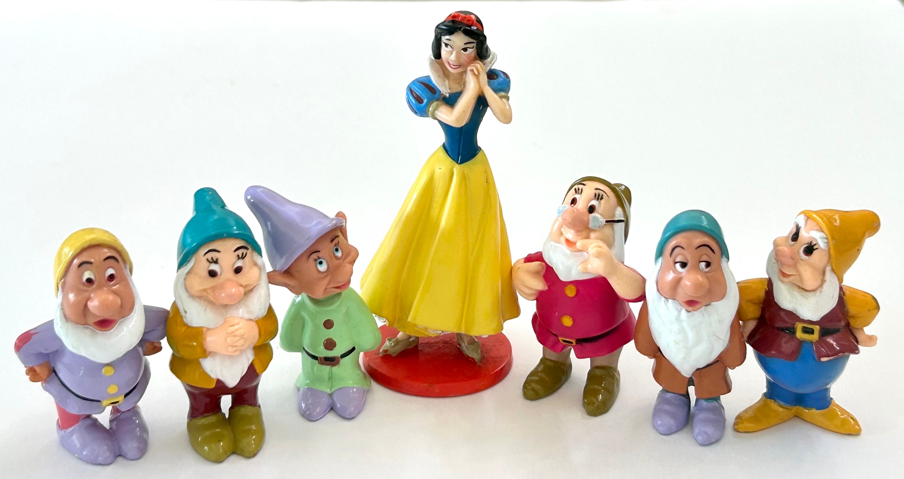 Vintage 1993 Disney Snow White and Dwarfs PVC Figures Missing 