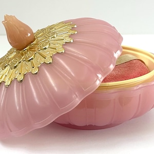 Vintage AVON Elusive Body Dust Pink Plastic Container