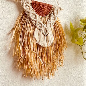 Raffia Wall Hanging, Macrame Raffia Wall Decor, Bohemian, Handmade ...
