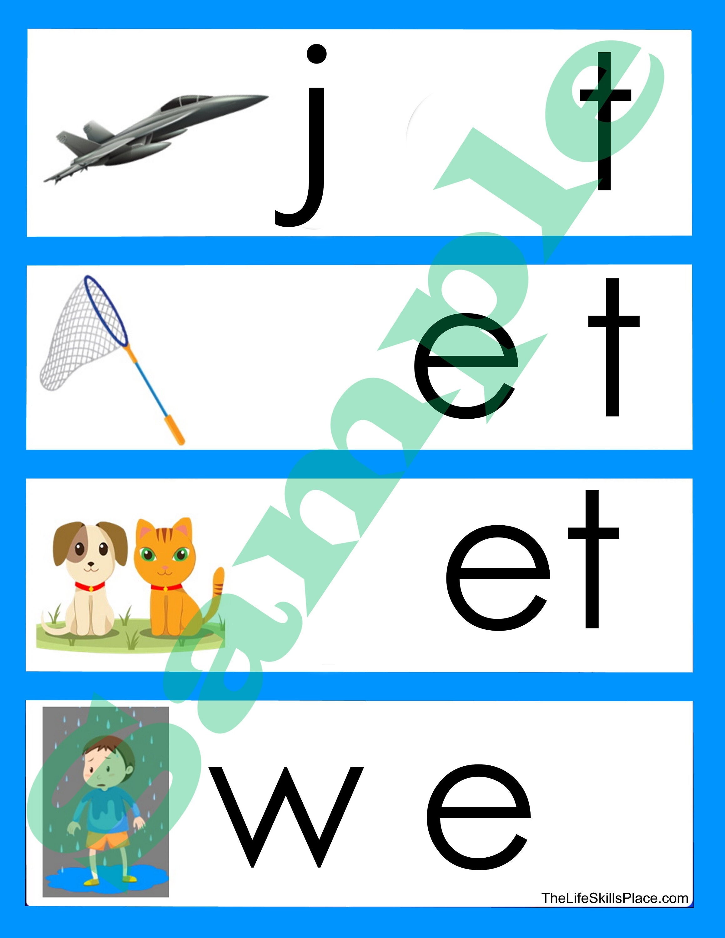 cvc words phonics worksheets printable preschool sight etsy