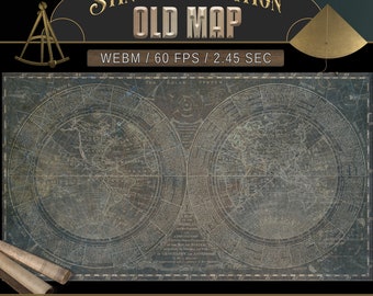 Old Map Stinger Transition, Animated Twitch Scene Transitions, Nautical Pirate Stream Transition