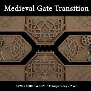 Medieval Twitch Transition, Stream Overlay, Twitch Stinger Transition Scene, Fantasy, Magic, Dark Academia, Wizarding World, Celtic, Sound