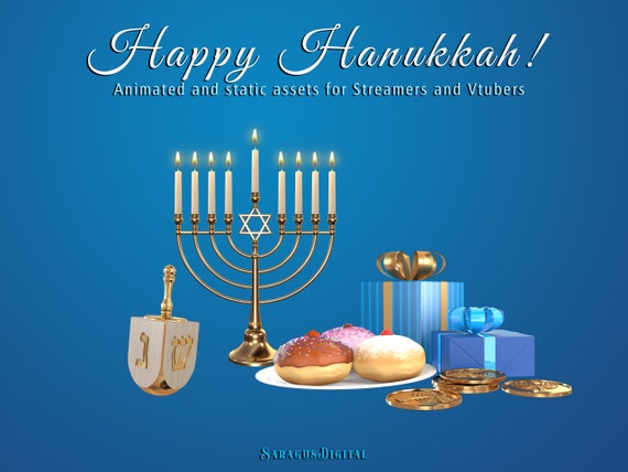 Happy Hanukkah Banner Hanukkah Party Decorations Gold - Etsy