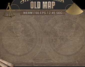 Old Map Twitch Transitions, Pirate Stream Stinger Transition, Animated Scene Change