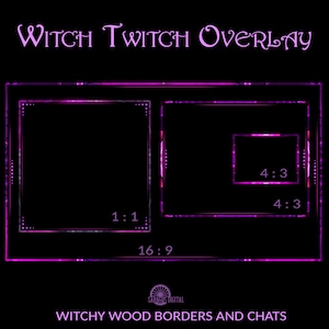 Animierte Twitch Overlays, Minimalistische Neon Purple Border für Streamer und VTubers, Witchcraft Aesthetic, Gameplay und Webcam Borders