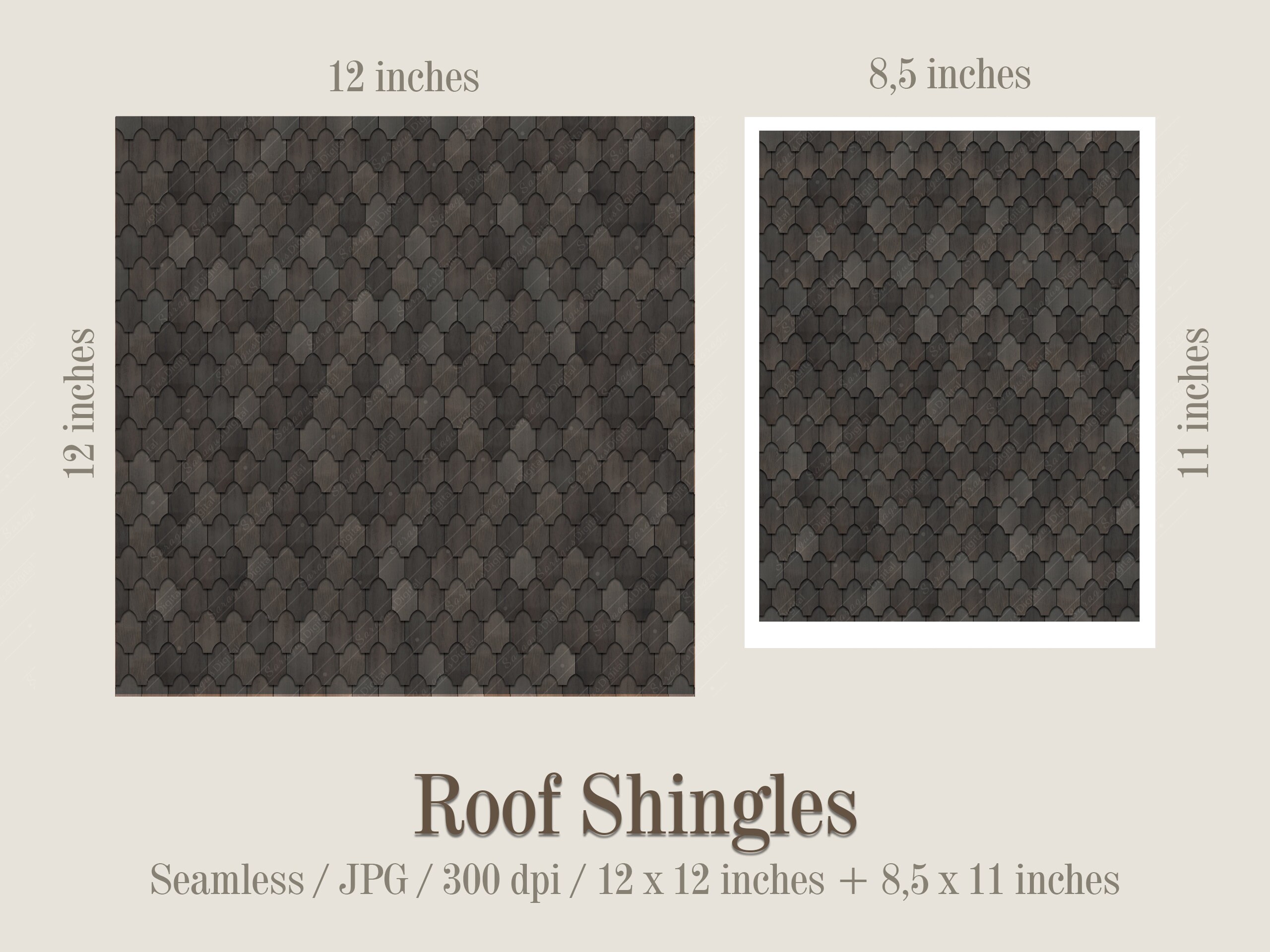 Dollhouse Roofing, Cottagecore Miniature Roof Tiles, Wood Cedar Shingle ...