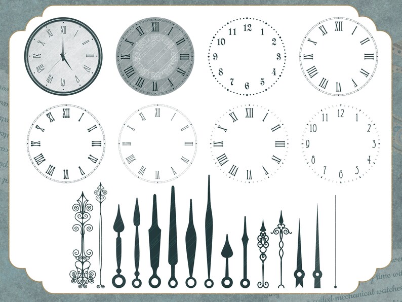 Retro Clock Brushes for and Procreate, Stamp, ABR, Victorian, Steampunk, Antique Watch