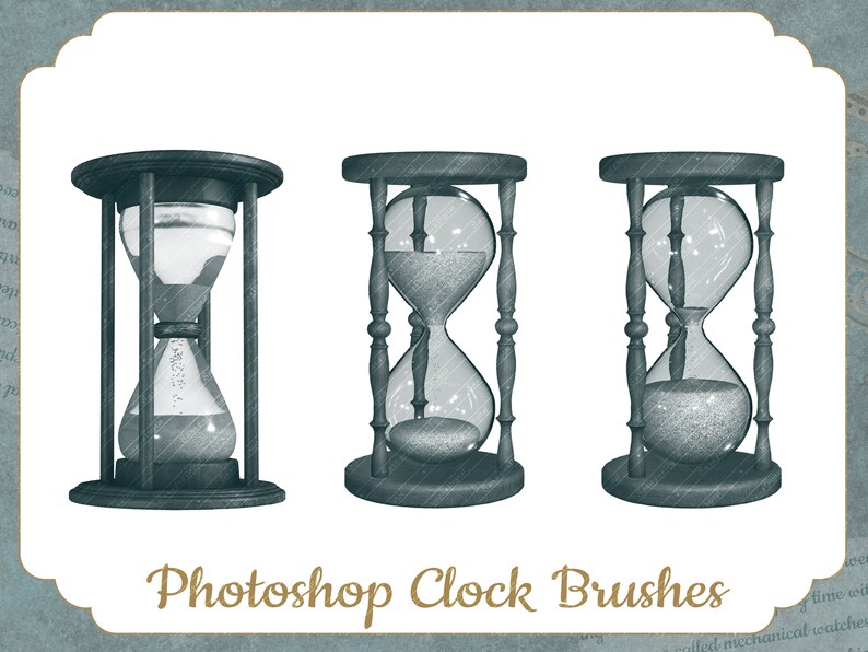 Retro Clock Brushes for and Procreate, Stamp, ABR, Victorian, Steampunk, Antique Watch