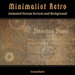 May include: A digital illustration of a vintage newspaper with the text "Starting Soon" in a large, decorative font. The background is a textured, brown, and gold color with a sun and gear designs. The text "SaragusDigital" is at the bottom of the image.