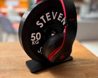 Headphone Stand Weighted Plate Design (Personalised Name)