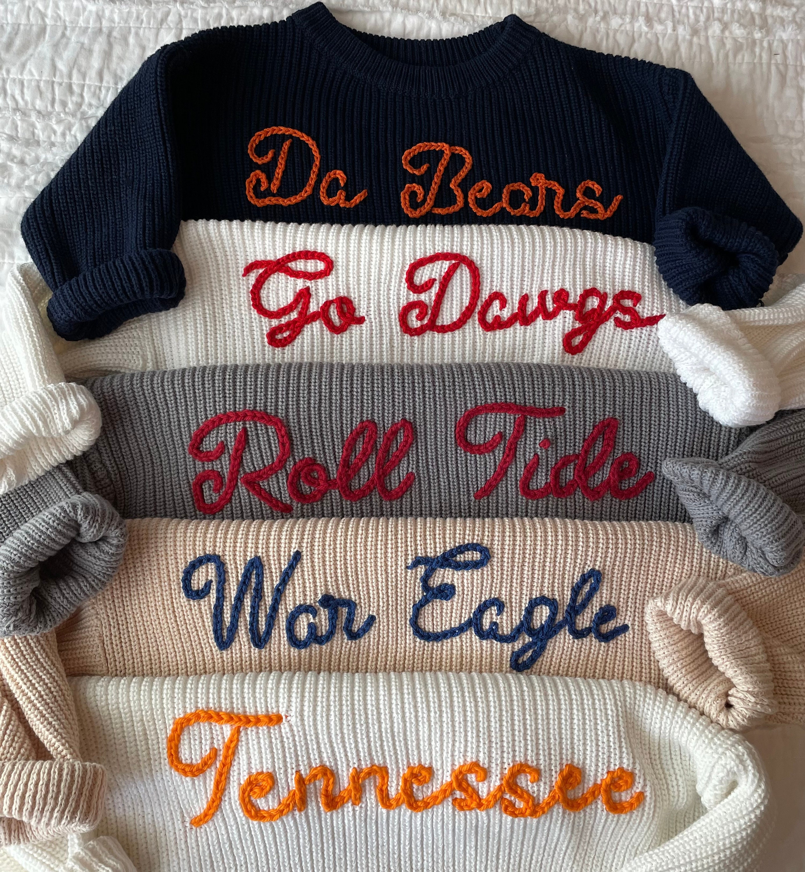 custom work sweaters