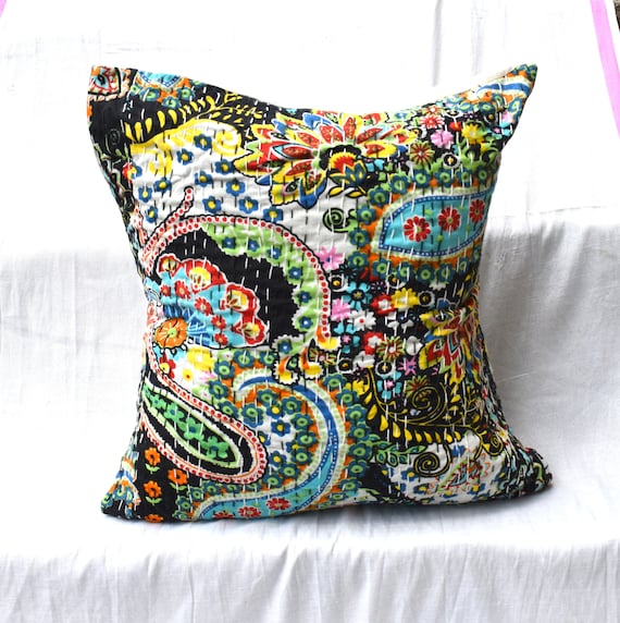 Kantha throw pillows top